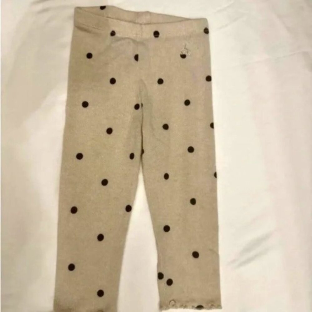 Gap Toddler Girl Polka Dot Kids Lettuce Hem Leggings | 12-18M